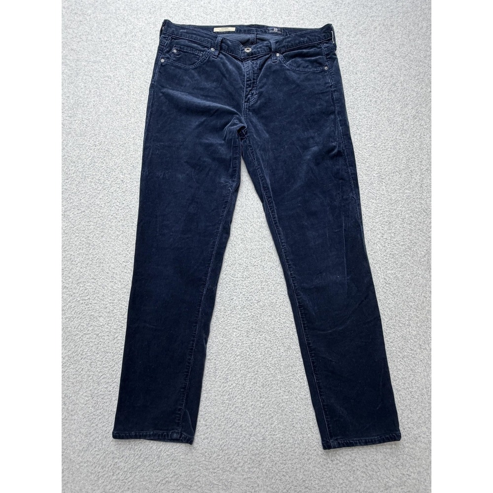 Adriano Goldschmied The Prima Pants Womens 30R Blue Corduroy Mid Rise Cigarette